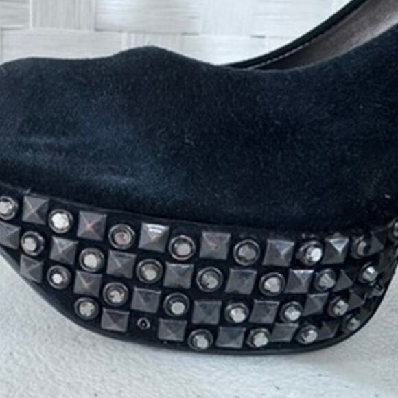 "SAM EDELMAN" Platform Studded Heels,Velvet,SZ 7M, FINAL SALE, SEE PICS!! - Picture 9 of 12